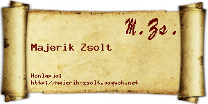 Majerik Zsolt névjegykártya