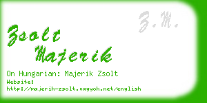 zsolt majerik business card